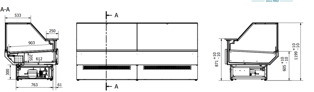 Maxi Advance dimensions size | Commercial Refrigeration Solutions by Bestronic Affordable Refrigeration