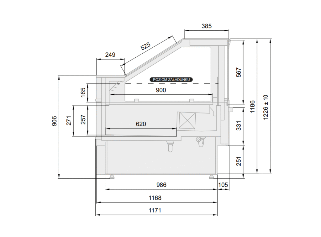 Sigma meat serve over counter – front view Bestronic | Commercial Refrigeration Solutions by Bestronic Affordable Refrigeration