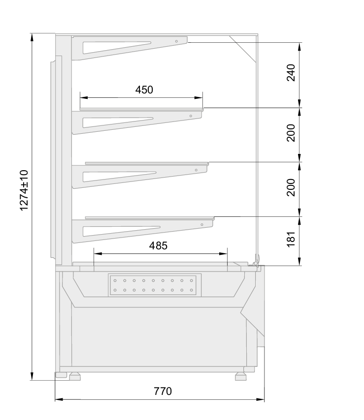 Stella Pastry Display Cabinet | Bestronic Refrigeration Ltd Stella Pastry Display Cabinet - Image 10